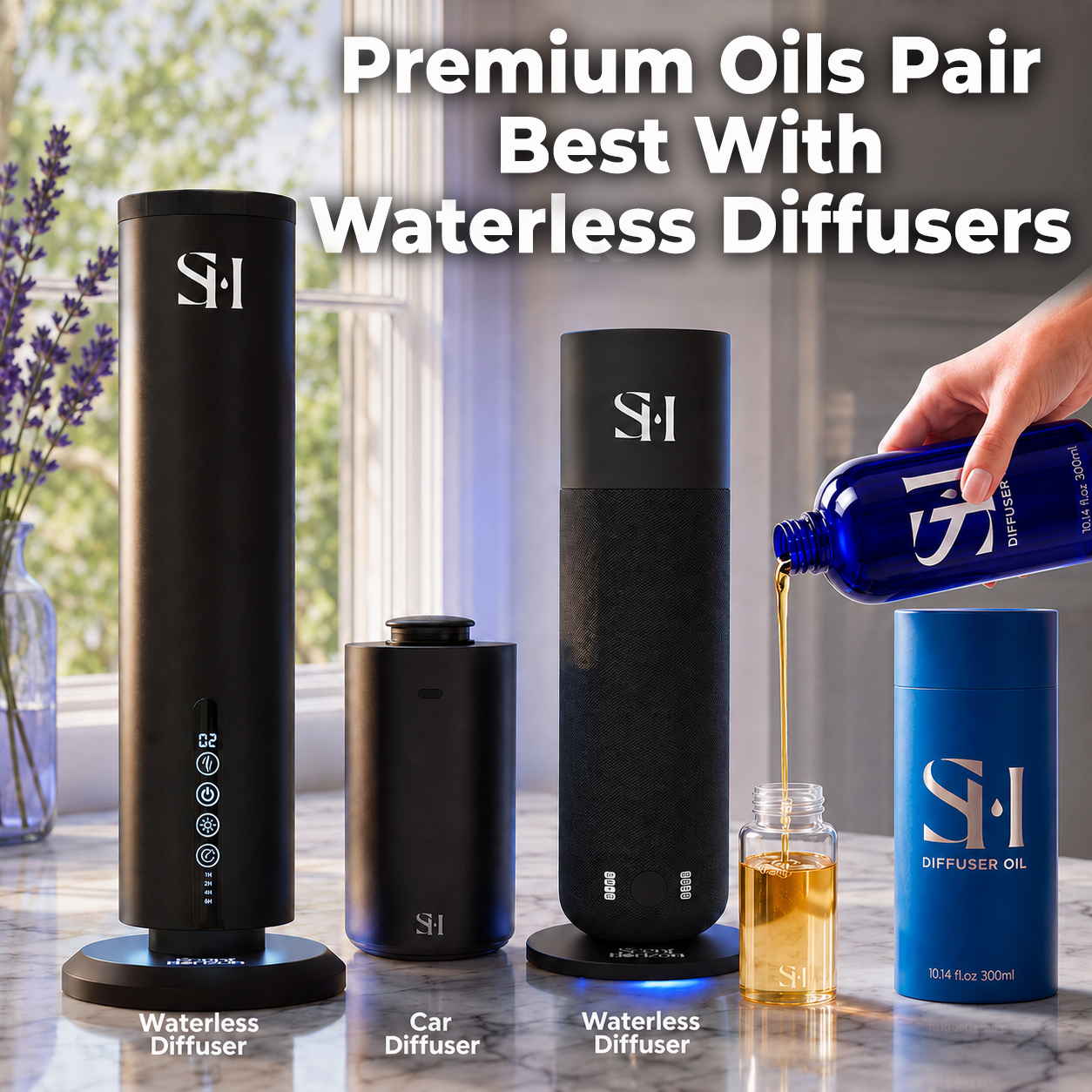 Vanilla VL14 Waterless Diffuser Oil 600ml (2-Pack, 2x 10.14 Fl oz)