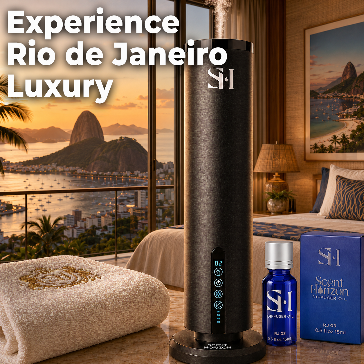 RIO DE JANEIRO RJ03 |  Hotel Scent Diffuser Oil | 0.5 Fl oz (15 ml) - Waterless Diffuser Oil Refill & Highly Concentrated Fragrance Oil, Diffuser Oil Scents, Hotel Oil Diffuser