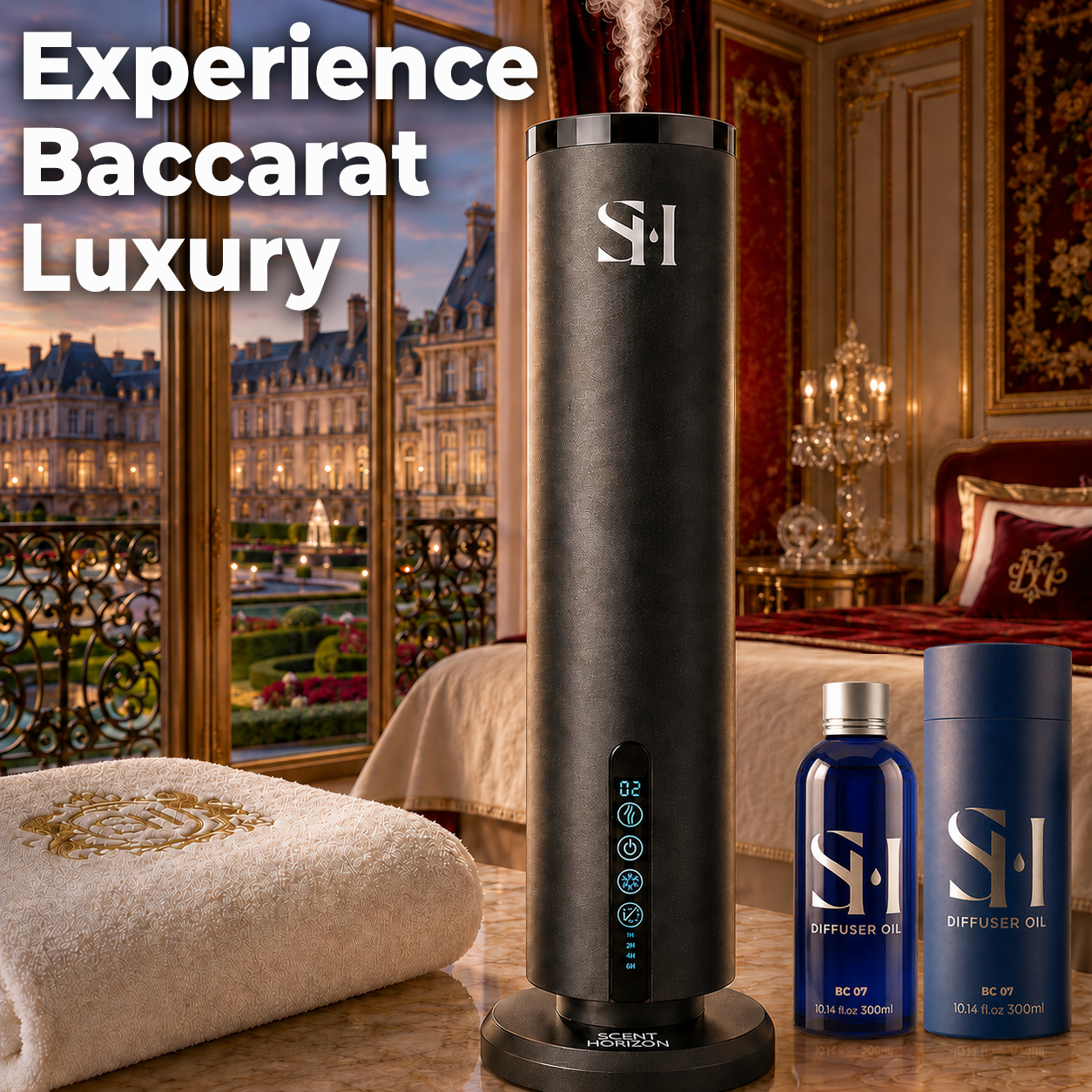 Inspired by Baccarat 5-Star Hotel New York BC07 Hotel Scent Diffuser Oil | 10.14Floz(300ml) - Waterless Diffuser Oil Refill & Highly Concentrated Fragrance Oil, Diffuser Oil Scents, Hotel Oil Diffuser