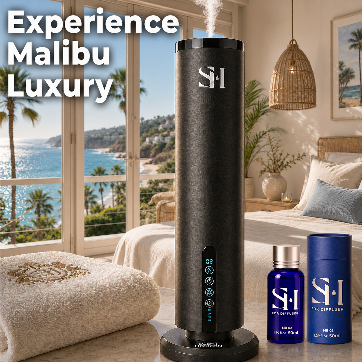 Inspired by 5-Star Hotel Malibu MU02 Hotel Scent Diffuser Oil | 1.69 Fl oz (50 ml) - Waterless Diffuser Oil Refill & Highly Concentrated Fragrance Oil, Diffuser Oil Scents, Hotel Oil Diffuser