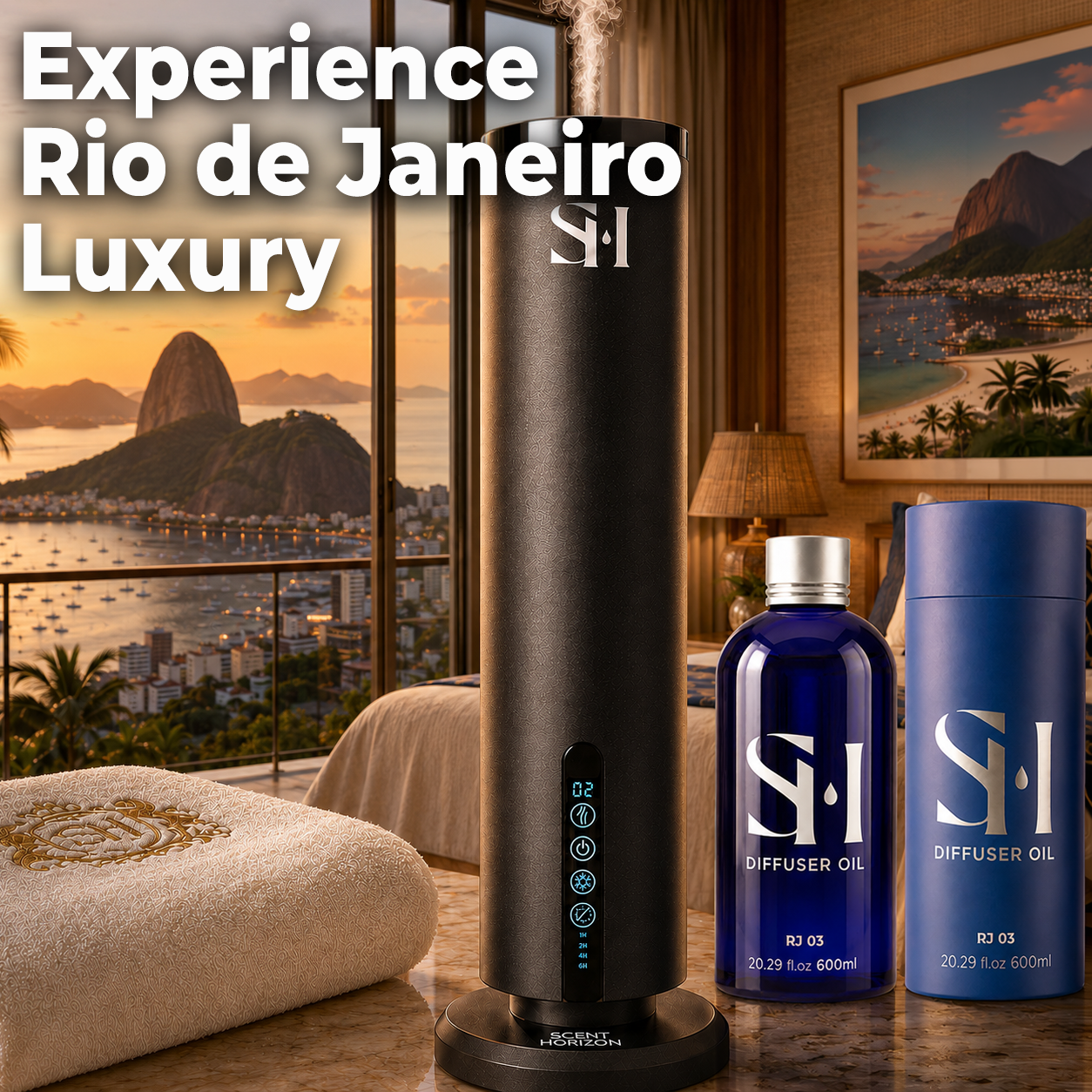 Inspired by 5-Star Hotel Rio de Janeiro RJ03 Hotel Scent Diffuser Oil | 20.28 Fl oz (600ml) - Waterless Diffuser Oil Refill & Highly Concentrated Fragrance Oil, Diffuser Oil Scents, Hotel Oil Diffuser
