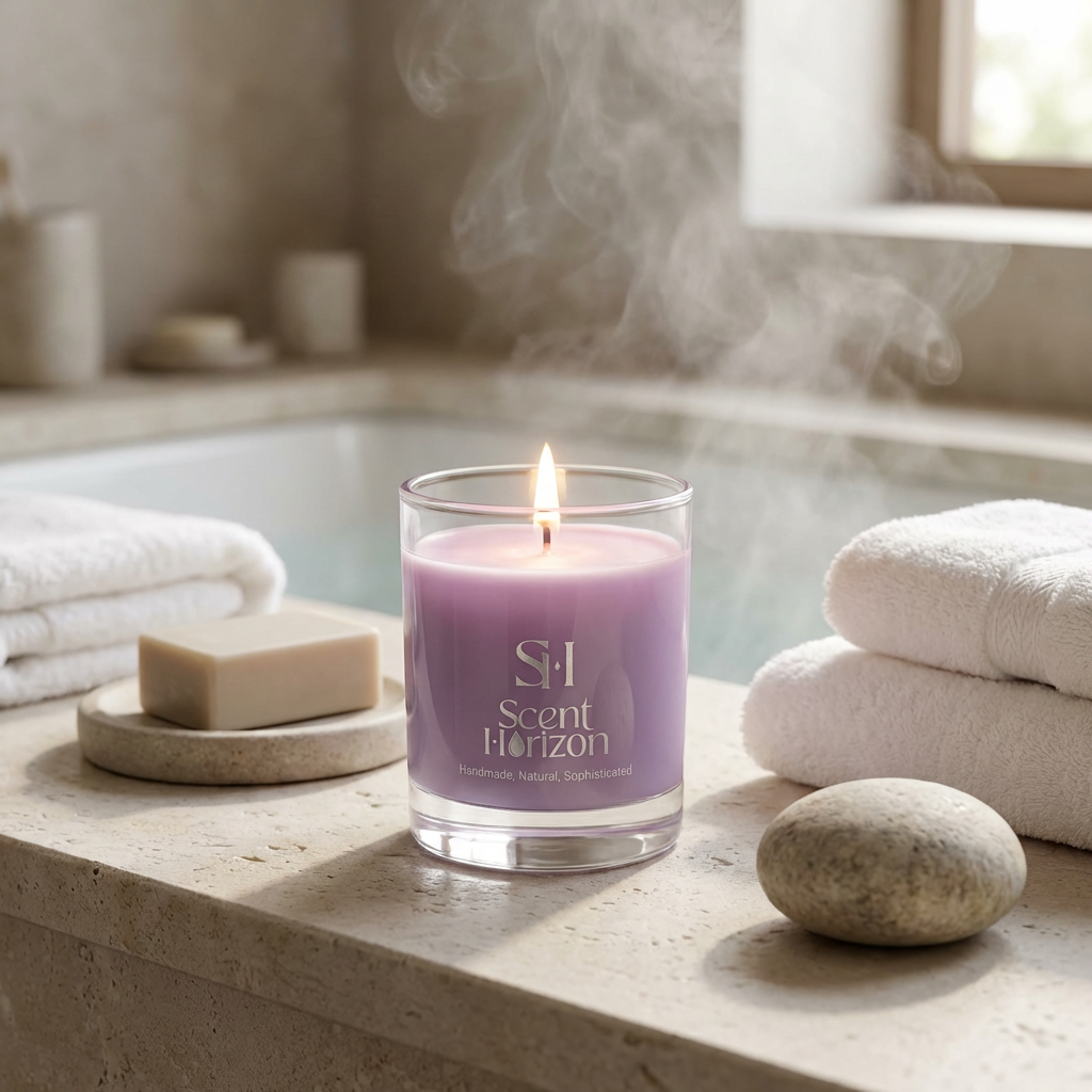 ScentHorizon Lavender Scented Candle | Luxury Aromatherapy Candle for Relaxation, Long Lasting Premium Soy Wax Candle for Home, Spa & Bedroom