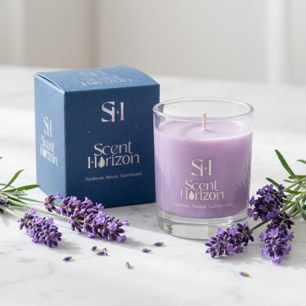 ScentHorizon Lavender Scented Candle | Luxury Aromatherapy Candle for Relaxation, Long Lasting Premium Soy Wax Candle for Home, Spa & Bedroom