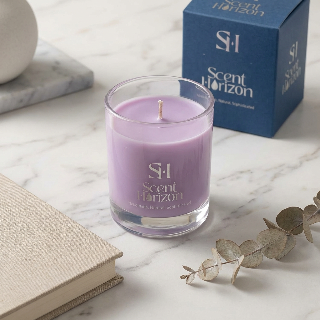 ScentHorizon Lavender Scented Candle | Luxury Aromatherapy Candle for Relaxation, Long Lasting Premium Soy Wax Candle for Home, Spa & Bedroom