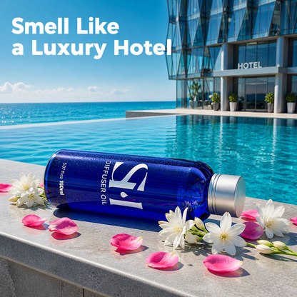 Santal ST09 Hotel Scent Diffuser Oil | 5.07 Fl oz (150 ml) - Waterless Diffuser Oil Refill & Highly Concentrated Fragrance Oil, Diffuser Oil Scents Luxury, Hotel Oil Diffuser
